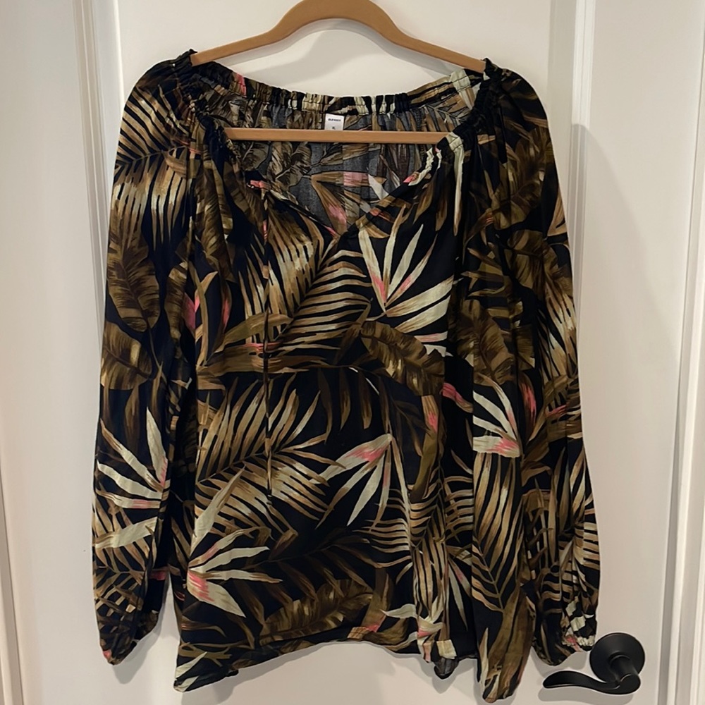 Palm Print Blouse